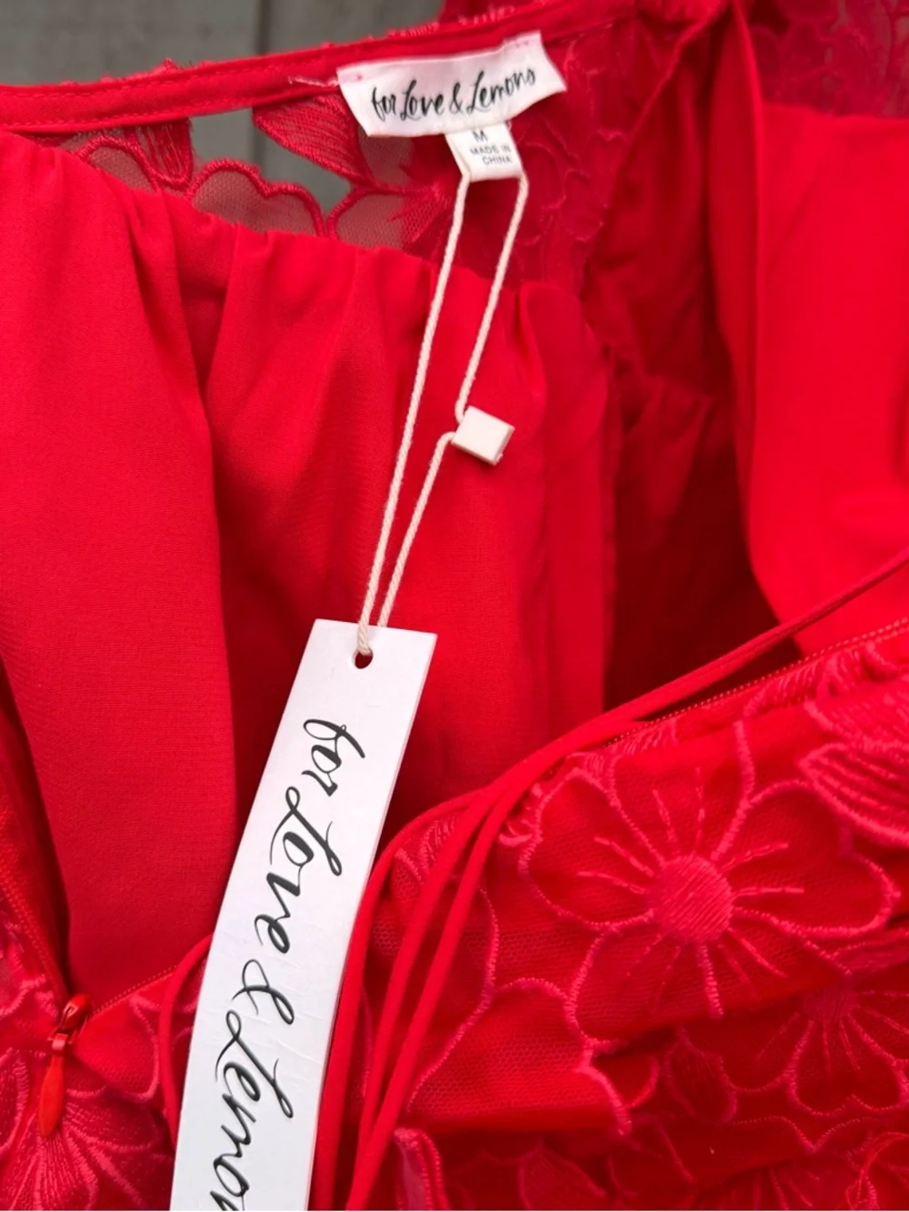 NWT For Love & Lemons Leighton Mini Dress, size M - Picture 8 of 8